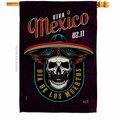 Patio Trasero 28 x 40 in. Viva Mexico House Flag with Fall Day of Dead Dbl-Sided Vertical Flags  Banner Garden PA3870259